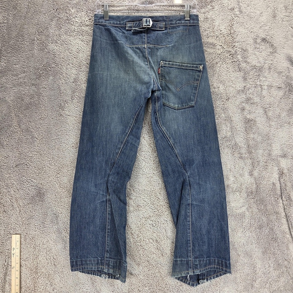 VTG Levis Engineered Jeans Mens Blue Buckle Back Twisted One Pocket Fits 28x28